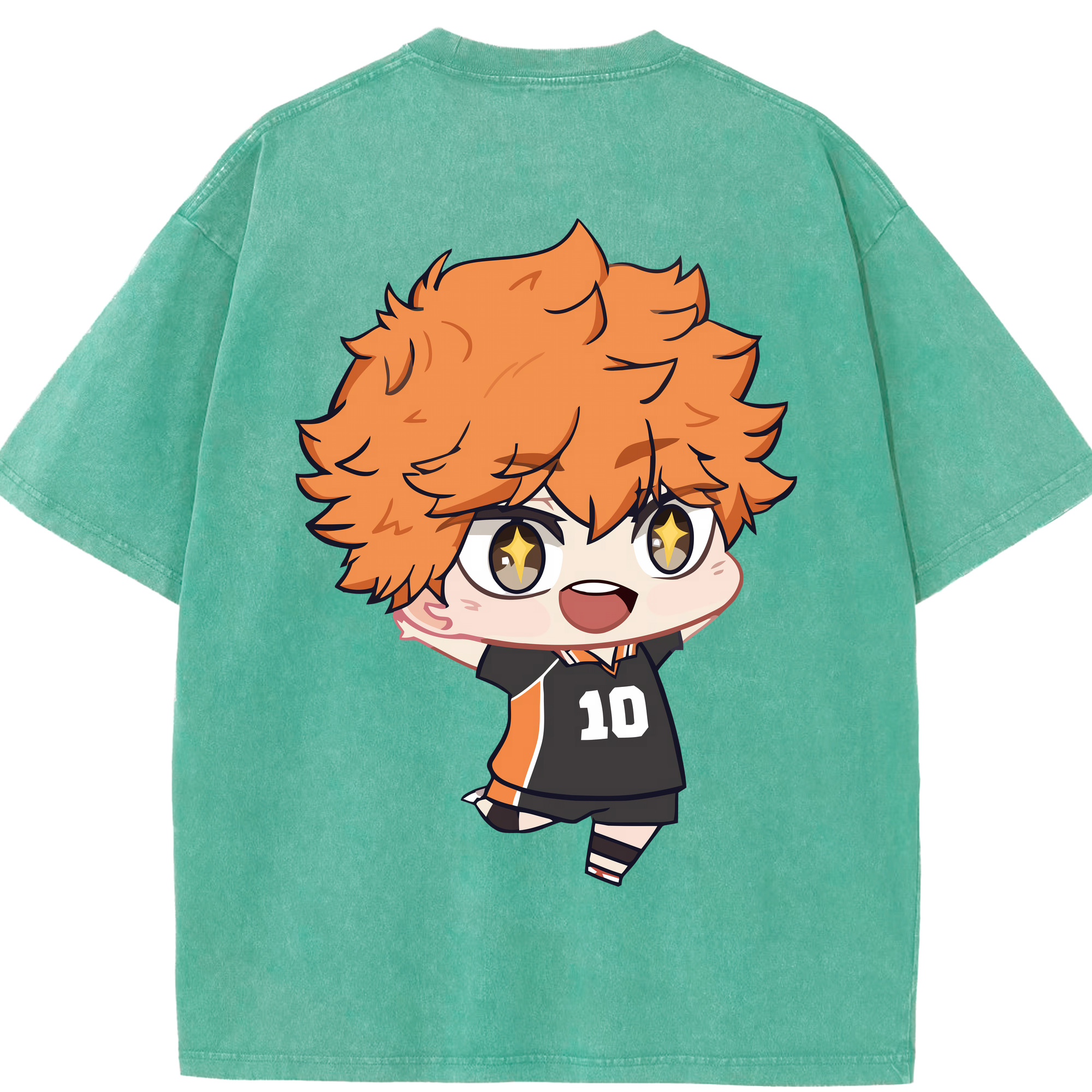 （画像用） ハイキュー!! Haikyu!! 綿100% ヴィンテージ風 半袖Tシャツ（背面プリント）